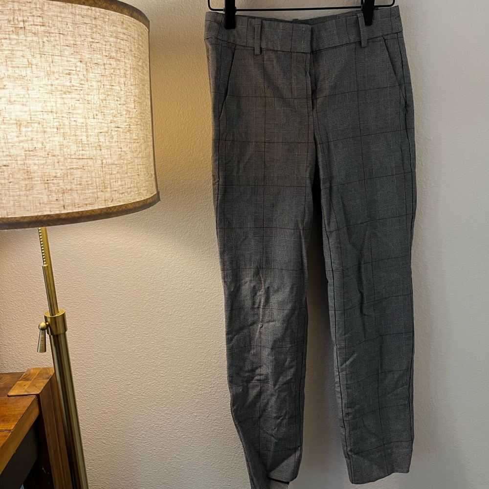Jcrew ruby pant gray plaid ankle